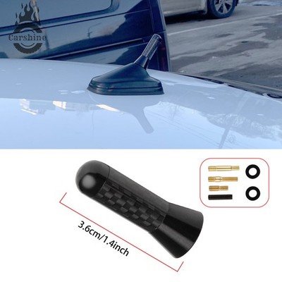 Universal 1.4'' inches Car Antenna aerial Carbon Fiber Radio FM Antena Black