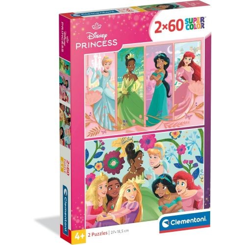 Clementoni CLM24824 2 Puzzle da 60 Pezzi - Princess