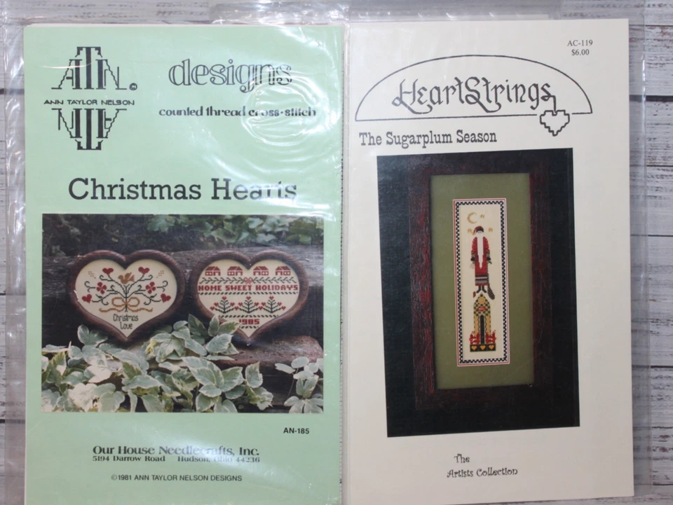CHRISTMAS LOT of 8 cross stitch CHARTS  Many Designers All in Description - Image 3 of 4