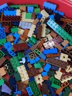 Lego greens, blues, browns, tans bricks, flats, slopes, tiles, more — photo 3