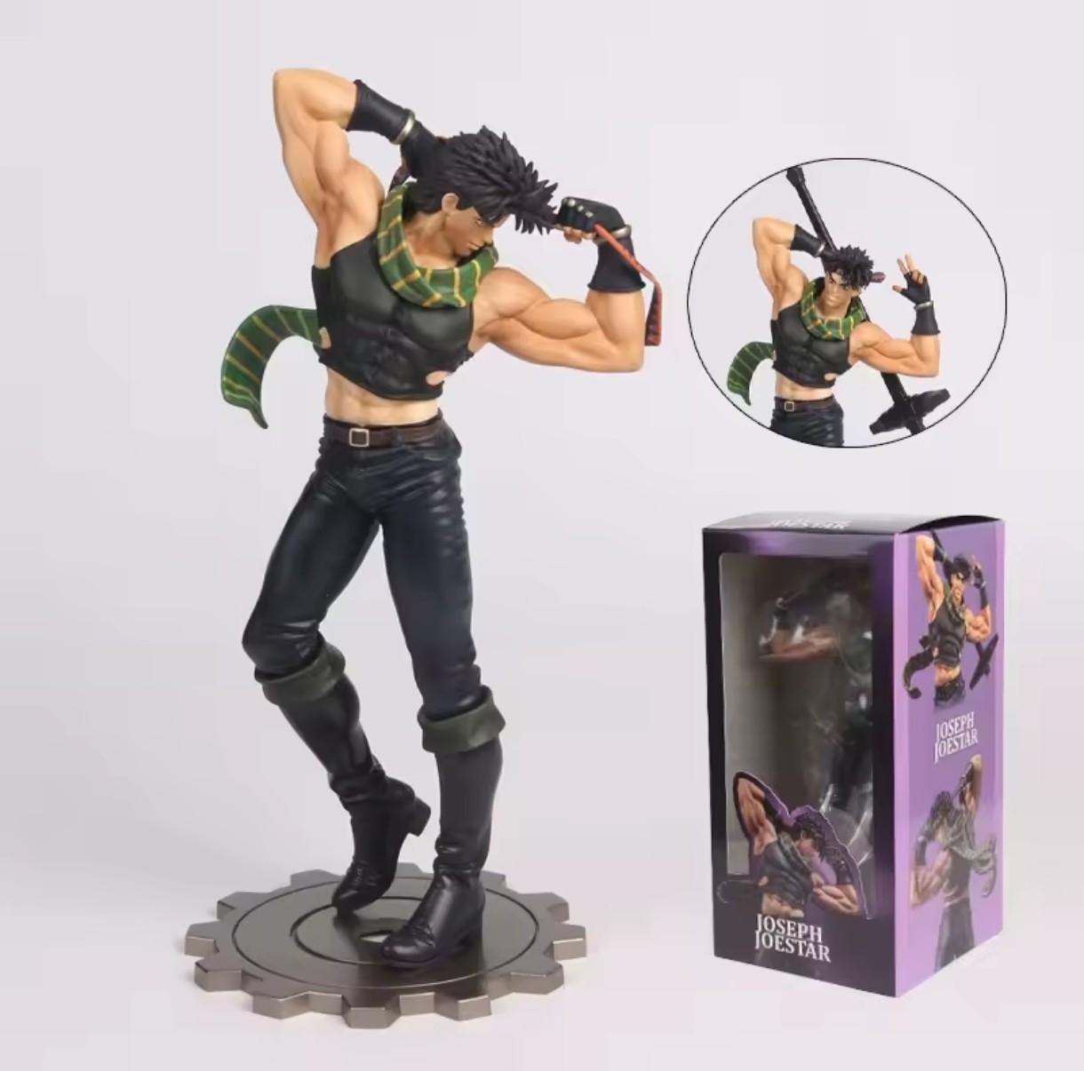 Action Figure Joseph Joestar Jojo 30Cm Statua Pvc Anime Manga NUOVA SIGILLATA