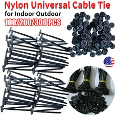 200Pcs Nylon Universal Cable Tie Buckle – Heavy Duty Self-Locking Zip Ties Holde