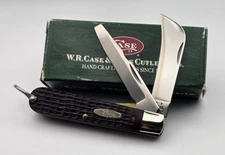 2005 CASE XX JIGGED BROWN DELRIN ELECTRICIAN KNIFE 62031 SS 