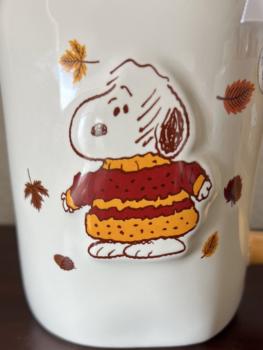 Peanuts x Rae Dunn Snoopy SWEATER WEATHER Fall Leaves Double Sided