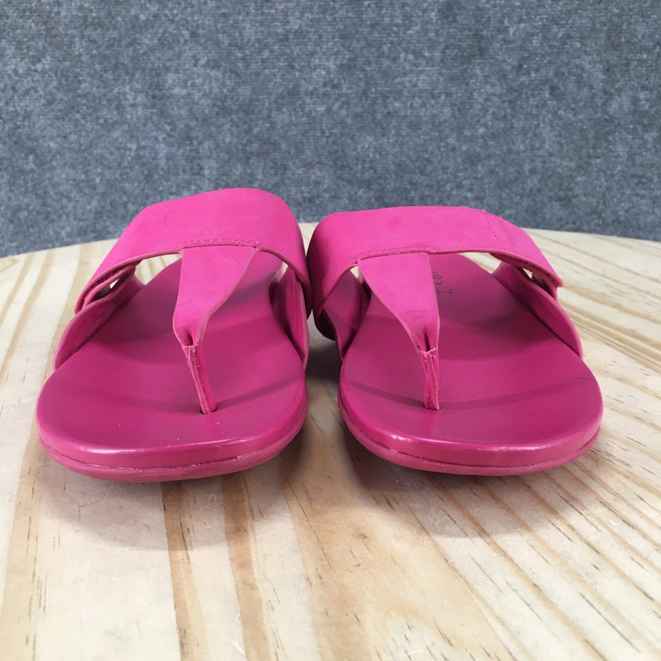 NUEVAS Sandalias Naturalizer para mujer 7.5 M Genn-Twirl Casual Slip On Tanga Flats Rosa Foto 4 de 4