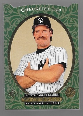 1995 Upper Deck SP - Checklist Wade Boggs #25 Die-Cut New York Yankees
