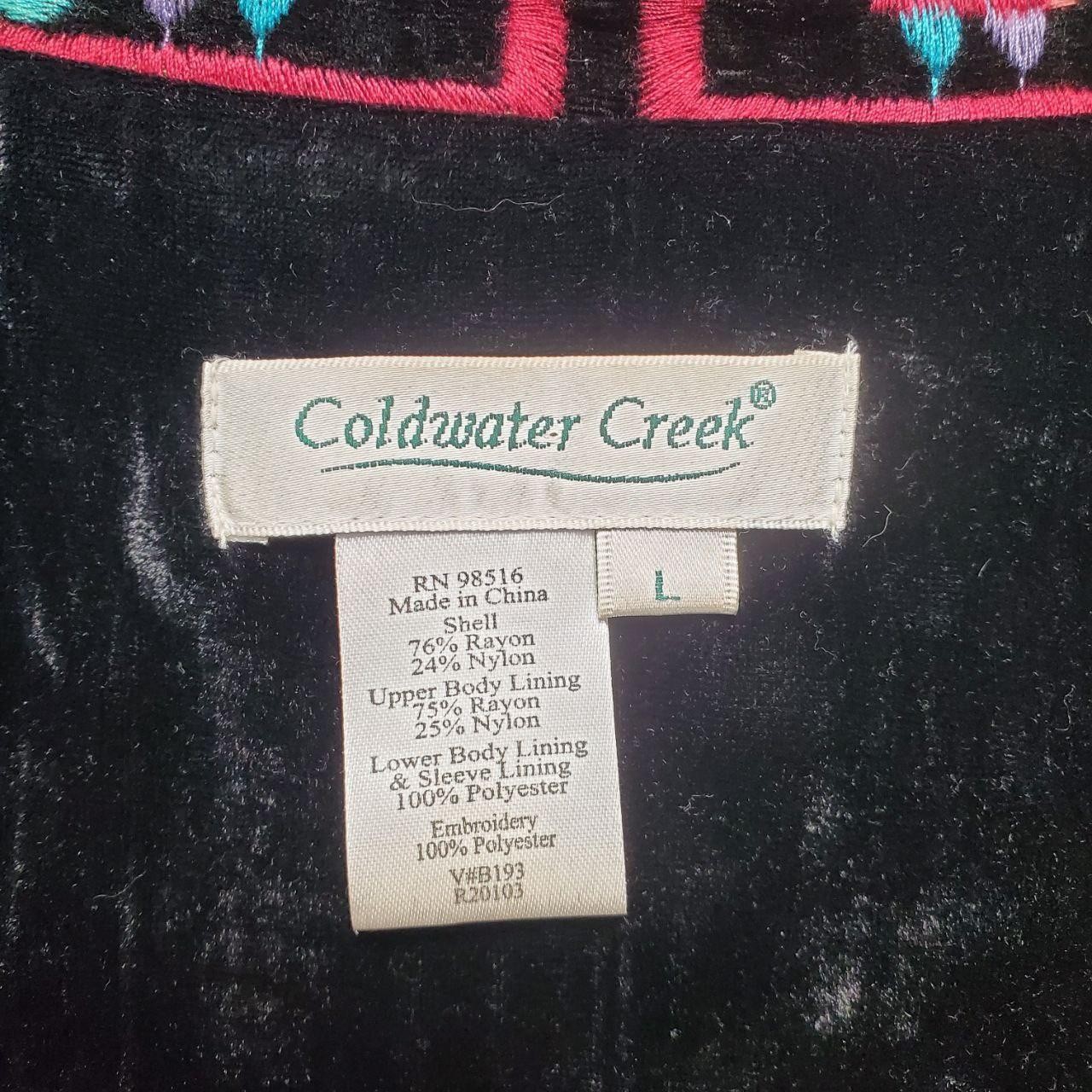 Coldwater Creek Jacket Womens Large Black Velvet … - image 3