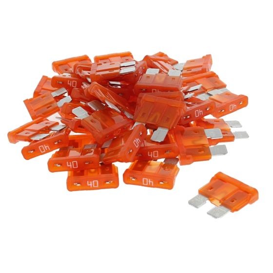 Standard Little Fuse ATO Blade Fuses, Amber 40 Amp, Pack of 50
