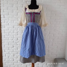 VT Schmittundschafer Tyrol Dirndl Oktoberfest Blue Dress Size 40  Biege blouse