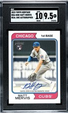 2023 Topps Heritage #ROA-MME Matt Mercis Real One RC Auto SGC 9.5 Auto 10 Cubs