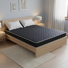 6-Inch Water-Resistant High-Density Foam Mattress Made in USA with Stylish Di...