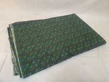 Cotton Beautiful green Kantha fabric Handblock printe 100%cotton 100%Washable