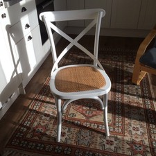 Six White Bentwood Christmas Chairs
