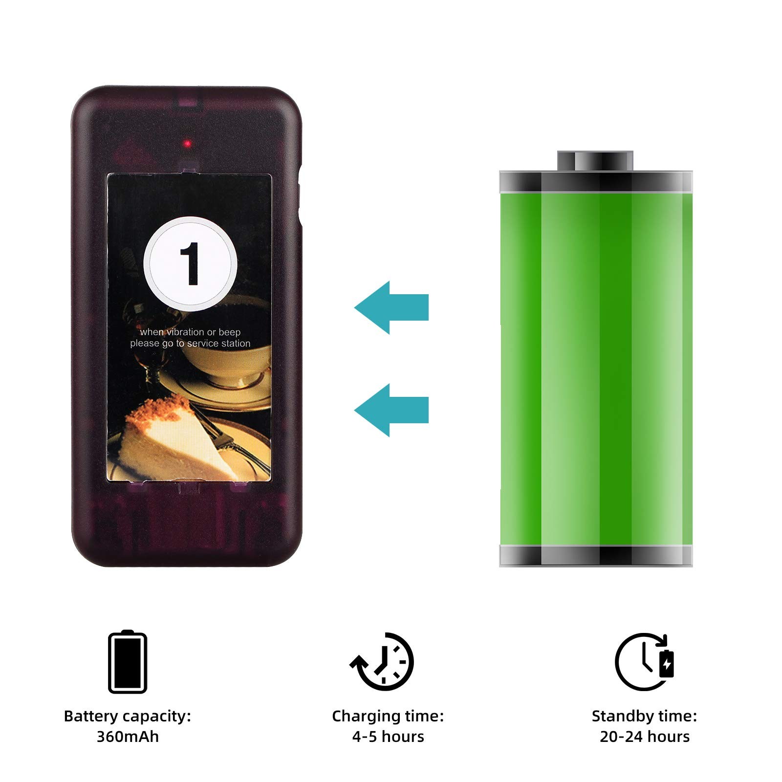 T111,T112,TD174 Single Buzzer,Lanyard Hole Design,3 Pompt Modes,Change Label ...