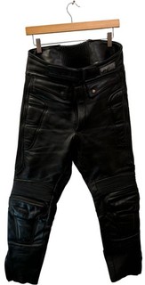 Size L Sportex Dolomite Motorcycle Leather Trousers CE Armour Black UK 6156