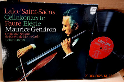 MAURICE GENDRON: LALO/SAINT SAENS CELLO CONCERTOS ED 1 PHILIPS 6500045  TOP NM
