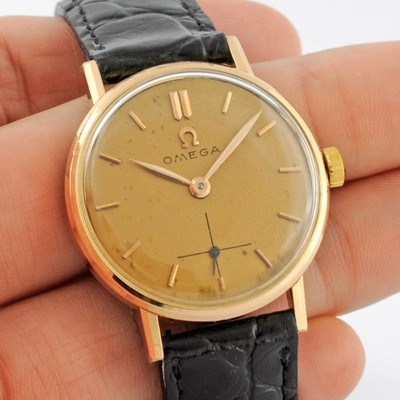 NICE SWISS OMEGA GOLD PLATED JUNIOR 31MM WATCH FROM 1944' MANUAL WIND WORKING