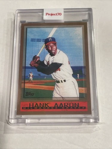 2021 Topps PROJECT 70 Card 147 - Hank Aaron by Matt McCormick 1998 Style