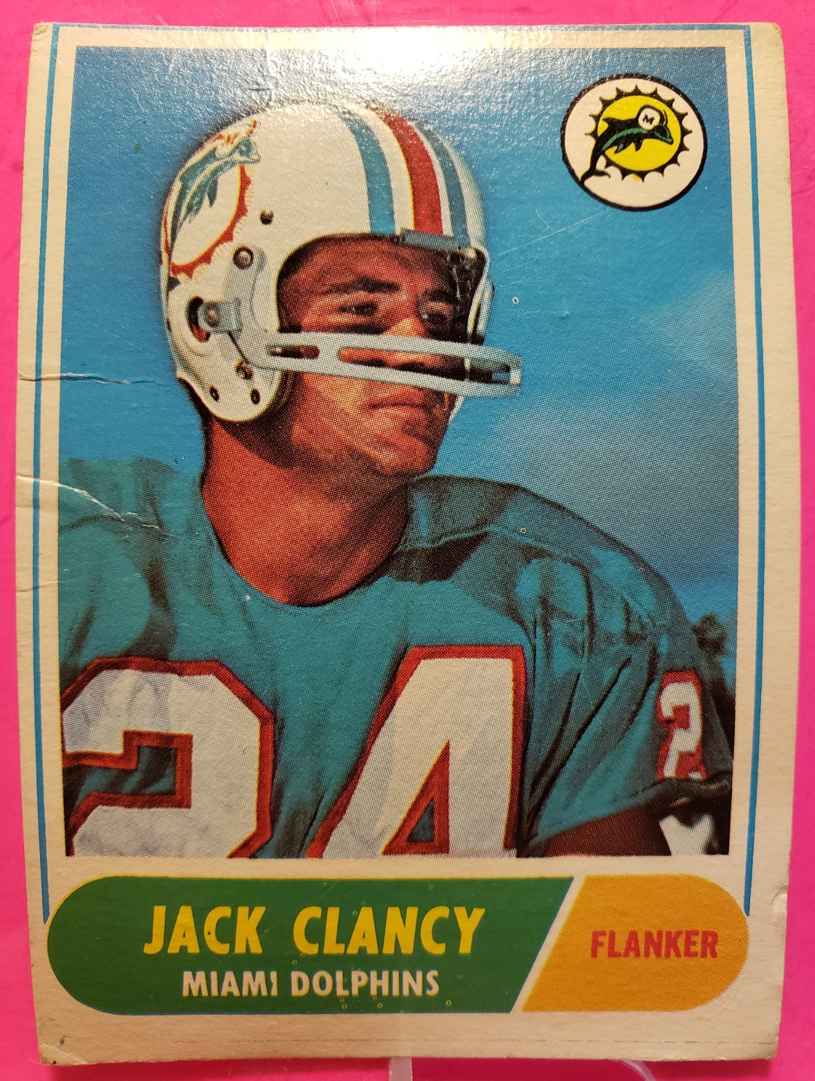 1968 TOPPS FOOTBALL #14 JACK CLANCY - ROOKIE CARD (RC)