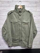 Giacca Cargo Vans Off The Wall Verde Esercito Uomo Taglia M Full Zip Field Utility