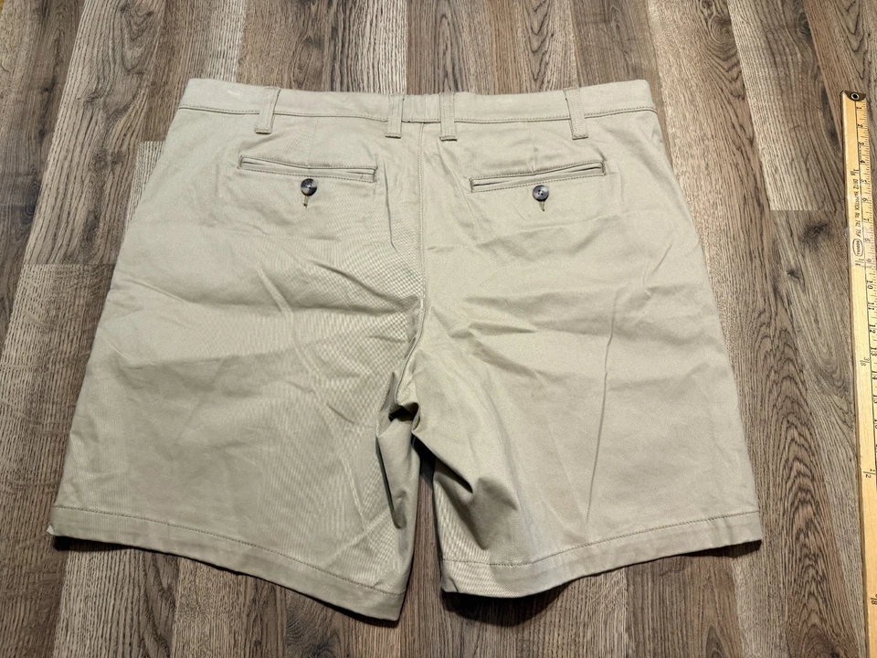 Pantalones Cortos Sonoma, Para Hombre Talla 44, Marrón, Caqui, Chino, Bolsillos, Ropa Flexible Foto 2 de 4