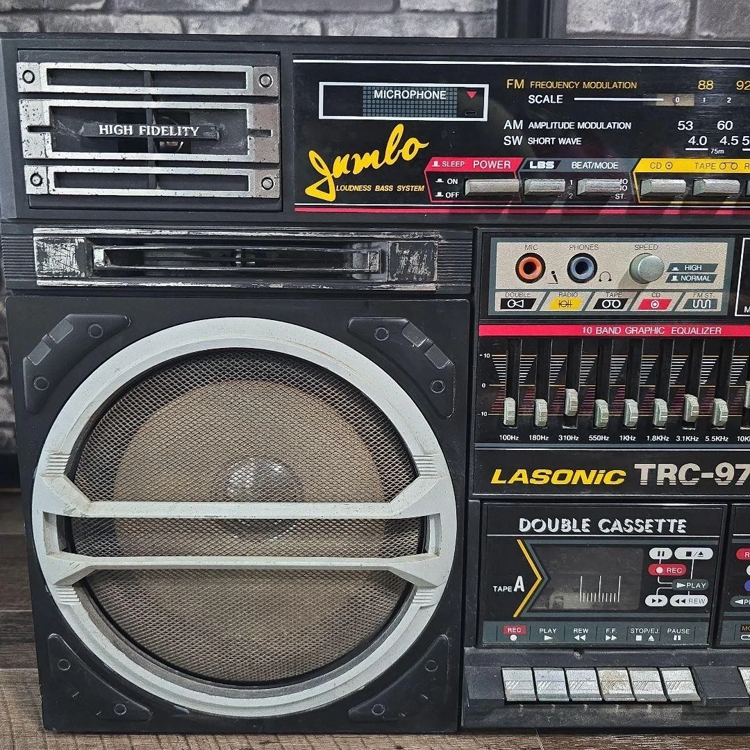 LASONIC[ラソニック] TRC-975 ラジカセ Lasonic TRC-975 Boombox Stereo Radio Cassette Player Recorder