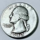 1943 Washington Quarter 90% Silver ~ FINE DETAILS #4653