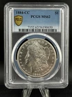 New Listing1884 CC Morgan Silver Dollar PCGS MS62 Gold Shield