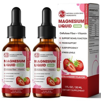 40 Packs Premium Magnesium Liquid Drops,Improve Sleep,Promote Nerve Health ~