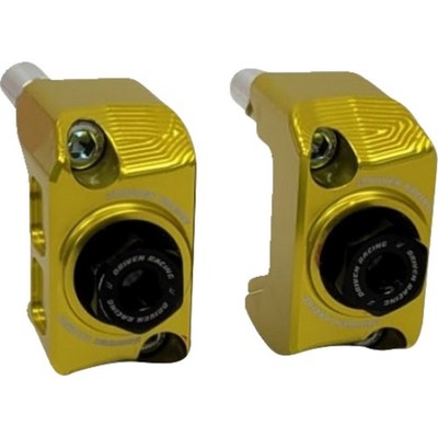 Driven Racing Captive Axle Block Sliders - Gold Motorcycle Street Bike 1231-1694