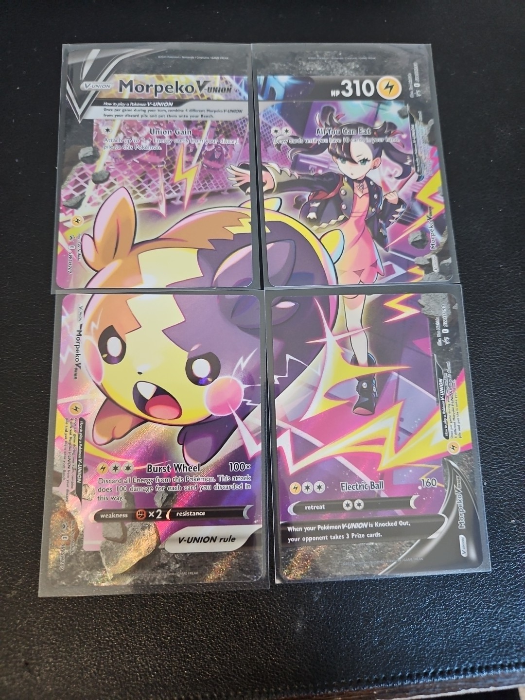 Pokemon Morpeko V-Union 4 Card Set SWSH287 SWSH288 SWSH289 SWSH290 Promo NM/Mint