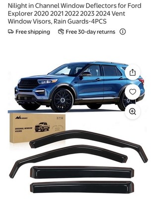 Nilight in Channel Window Deflectors for Ford Explorer 2020-2024
