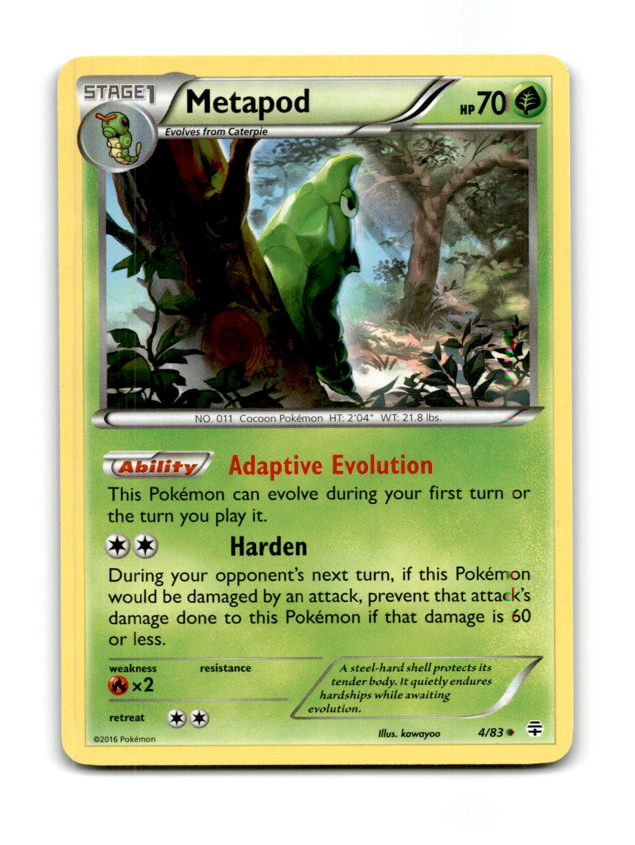 Metapod 4/83 Uncommon Generations Pokemon Near Mint ~01746