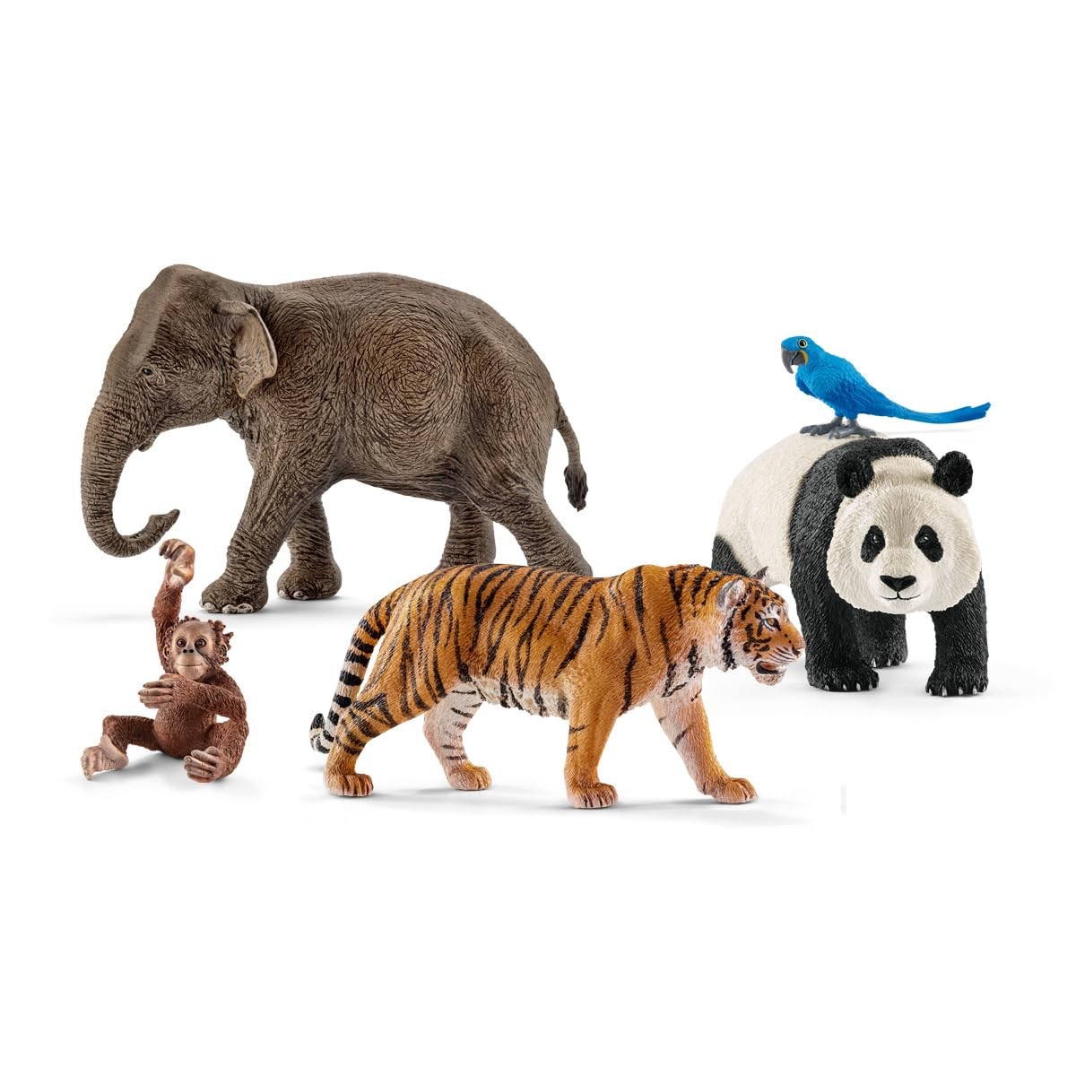 Schleich Wild Life - 5 PC Jungle Animals Figurines Toy Set with