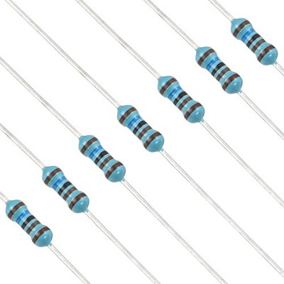 100 Pcs Ohm Resistor Metal Film Fixed Resistor 1.6KΩ 1/4W (0.25W)