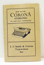 1921 HOW TO USE SMITH CORONA STERLING TYPERWRITER BOOKLET thumbnail