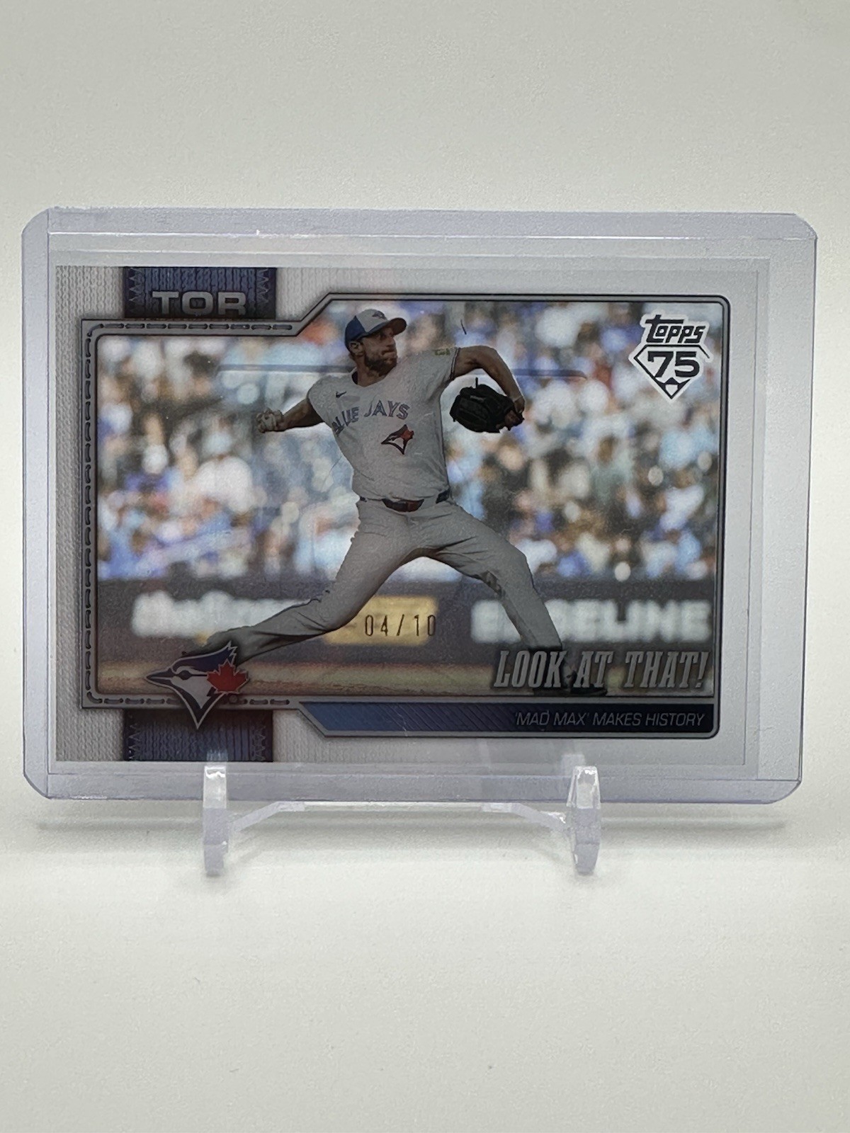 2026 Topps Update Max Scherzer #US316 Clear /10 SSP Toronto Blue Jays