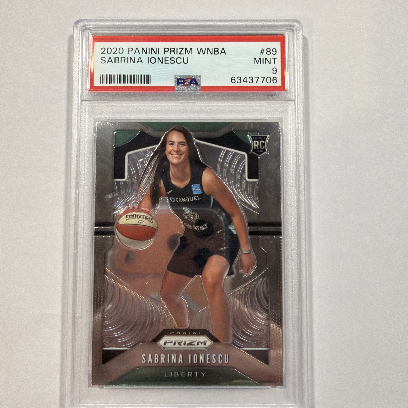 2020 Panini Prizm WNBA Sabrina Ionescu RC Rookie #89 PSA 9 | Team USA | Liberty