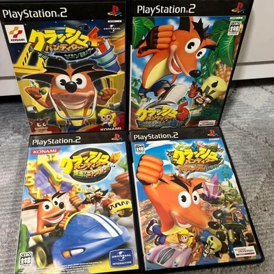 Crash Bandicoot 4 5 Tag Team & Nitro Kart 4 Stück PS2 Japanisch Getestet - Bild 1 von 4