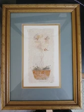 Framed Handmade Pressed Flower Paper Art