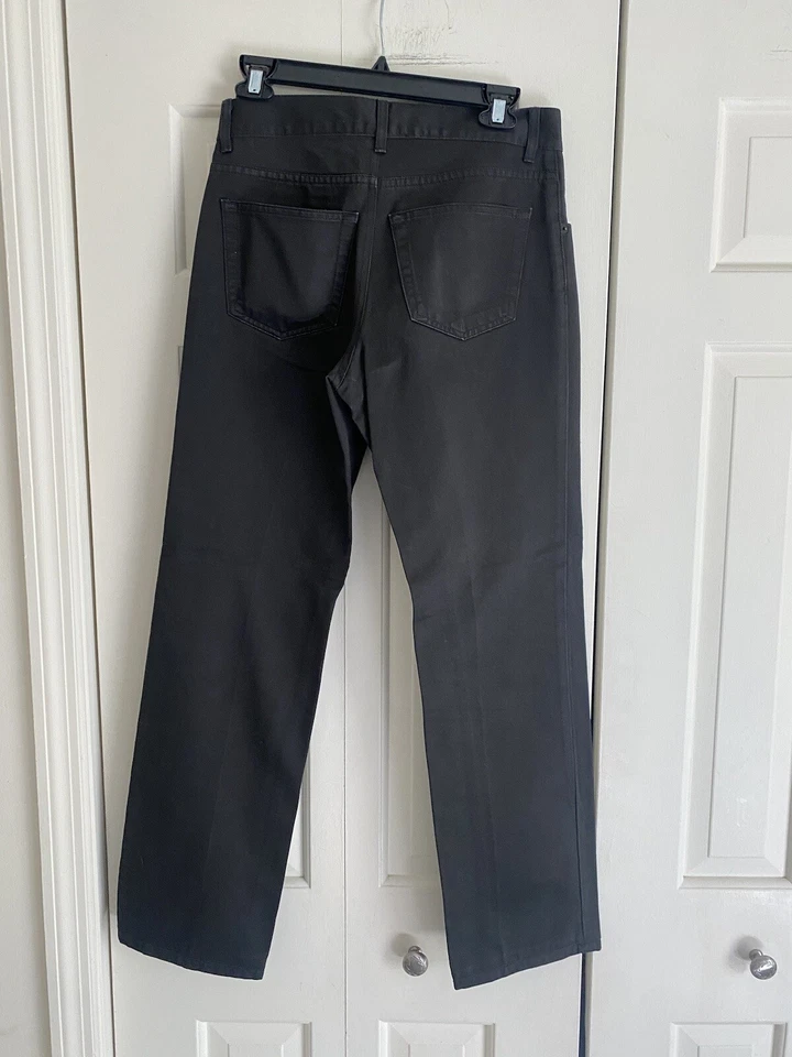 Vintage Helmut Lang Solid Black Men's Cotton Five Pocket Pants 29 - Image 2 of 3