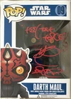 Ray Park signed autographed inscribed 2X Darth Maul Star Wars Funko Pop PSA/DNA
