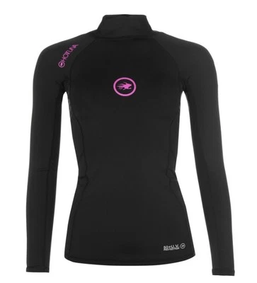 Hot Tuna Maillot NÈOPRÈNE Femme Noir Lilas Manches Longues Taille XS - Photo 1/3