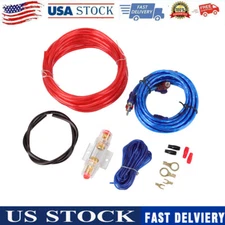 1500W Amp Amplifier Install RCA Subwoofer Sub Wiring 8 Gauge Car Audio Cable US
