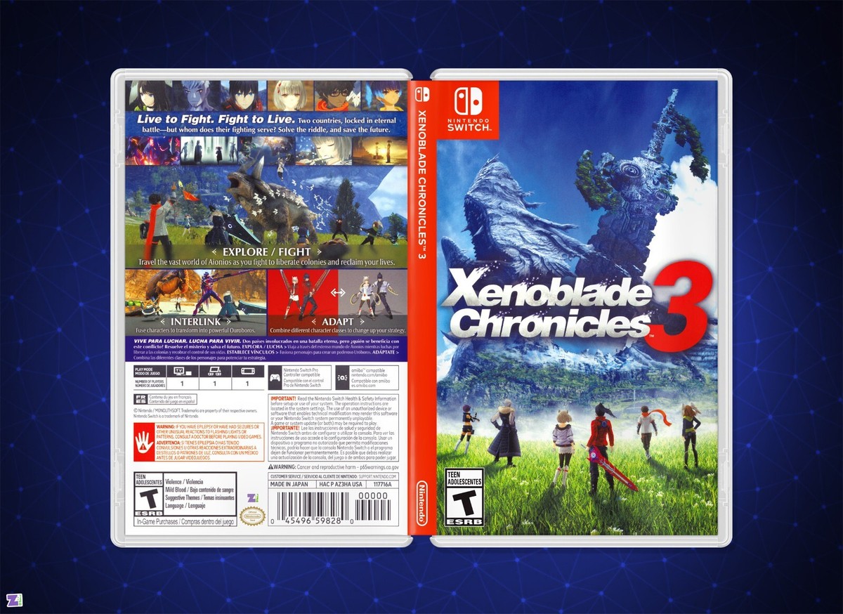 Xenoblade Chronicles 3 COVER ART: Replacement Insert / Case