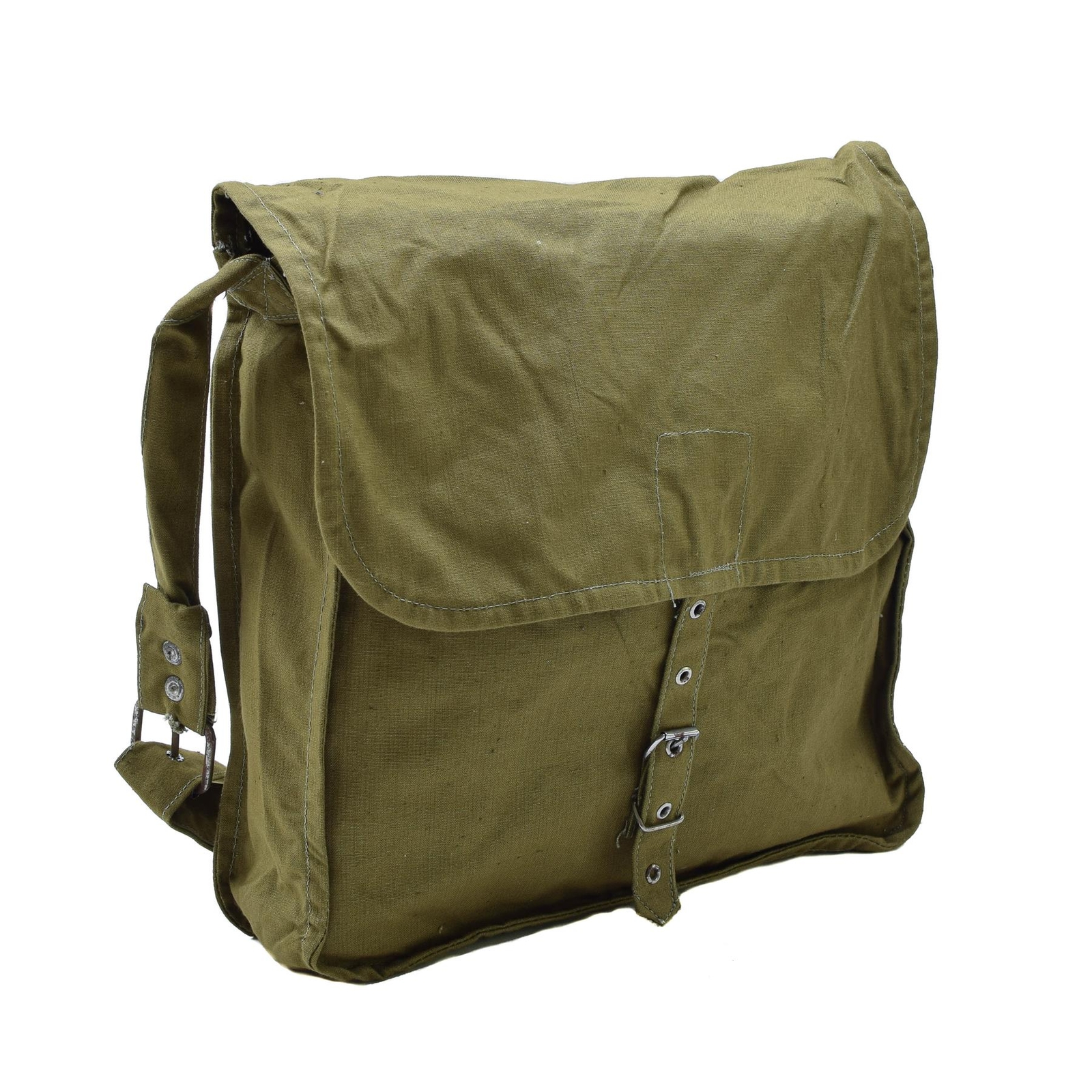 Original Búlgaro Militar Oliva Bolso de Hombro Correa Ajustable Vintage Viaje