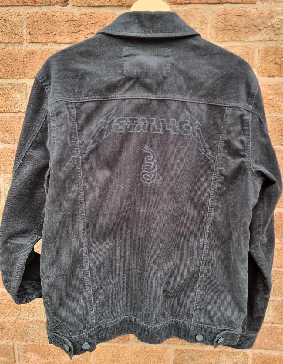 Metallica Billabong Black Cord Trucker Jacket Rare Limited Edition