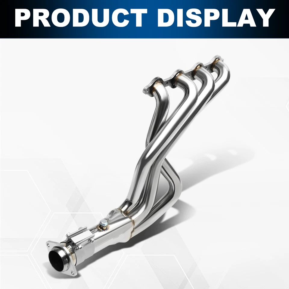 CABEZAL ESCAPE ACERO INOXIDABLE PARA 04-07 CADILLAC CTS-V V8 5.7 6.0 4-1 TUBO LARGO Foto 4 de 4