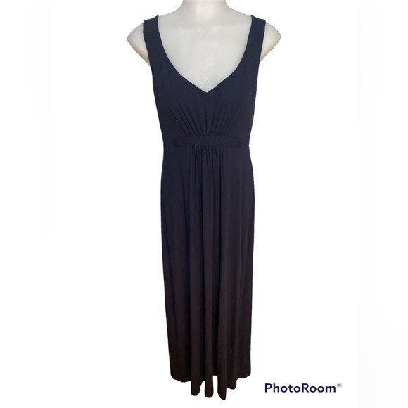 chinese dress ladies Tulle Ruffle Maxi Dress-Navy