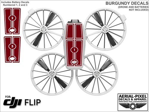 DJI Flip Racing Stripes With Battery Decals Number #1-3 Sticker Skin - Picture 23 of 23